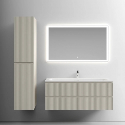 Мебель для ванной Sancos Snob T 120 см, beige soft, раковина CN7017, подвесная, матовая
