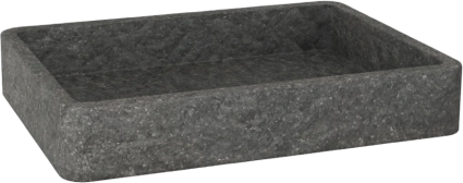 Мыльница Fora Stone FOR-STN36BL черная настольная,  в современном стиле