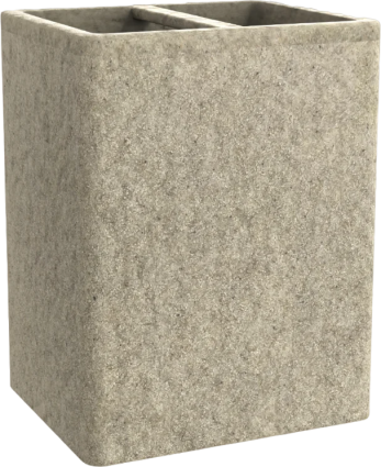 Стакан Fora Stone FOR-STN042NAT бежевый, для зубных щеток в современном стиле