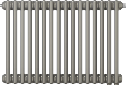 Радиатор стальной Zehnder Charleston Retrofit 3057/16 3-трубчатый, подключение V001, technoline, с кронштейнами, на площадь 14 кв.м., серый