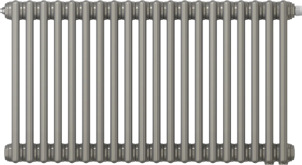 Радиатор стальной Zehnder Charleston Retrofit 3057/20 3-трубчатый, подключение V001, technoline, с кронштейнами, на площадь 17 кв.м., серый