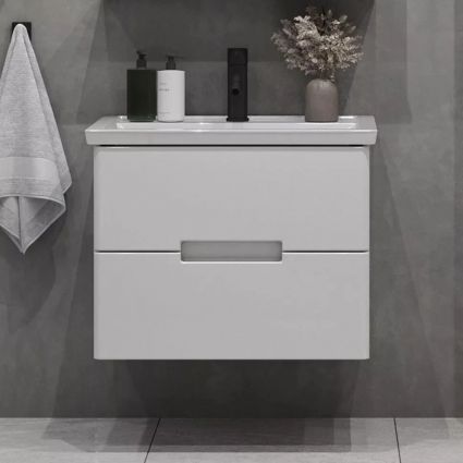 Тумба для комплекта Sanstar Ориана 70 подвесная, белая, матовая, с ящиками