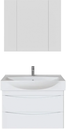 Мебель для ванной Sanstar Smile 105 подвесная глянцевая, с ящиками