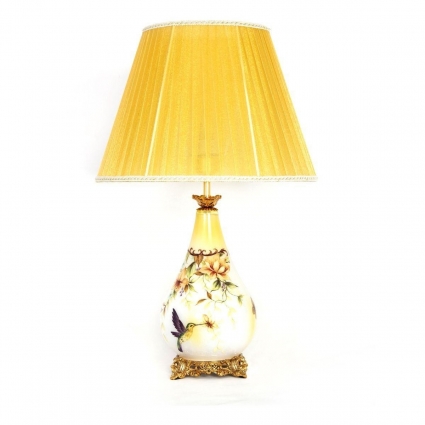 Настольная лампа Abrasax Lilie TL.8103-1+1GO в классическом стиле, цвет белый