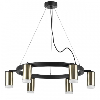 Подвесная люстра Lightstar Rullo (571016+214431-6+202430-6) LR0163160 в современном стиле, цвет бронза