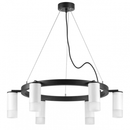 Подвесная люстра Lightstar Rullo (571016+214436-6+202431-6) LR0163661 в современном стиле, цвет белый