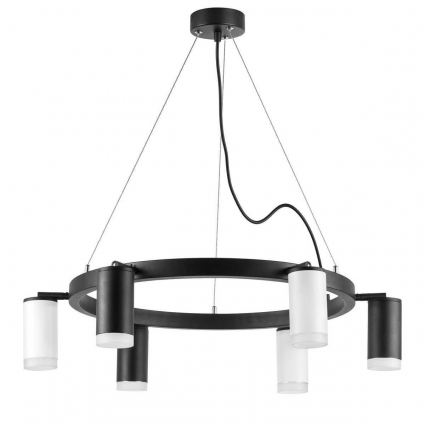 Подвесная люстра Lightstar Rullo (571016+214437-3+214436-3+202430-6) LR0163733630 в современном стиле, цвет черный