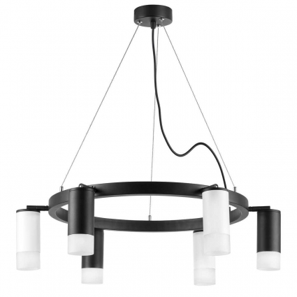 Подвесная люстра Lightstar Rullo (571016+214437-3+214436-3+202431-6) LR0163733631 в современном стиле, цвет черный