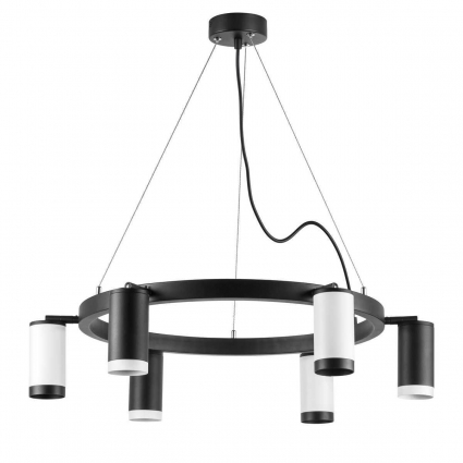 Подвесная люстра Lightstar Rullo (571016+214437-3+214436-3+203437-3+203436-3) LR01637336376 в современном стиле, цвет черный