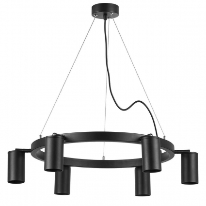 Подвесная люстра Lightstar Rullo (571016+214437-6) LR016376 в современном стиле, цвет черный