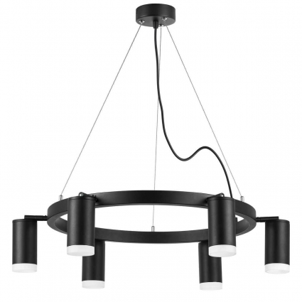 Подвесная люстра Lightstar Rullo (571016+214437-6+202430-6) LR0163760 в современном стиле, цвет черный