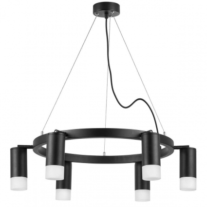 Подвесная люстра Lightstar Rullo (571016+214437-6+202431-6) LR0163761 в современном стиле, цвет черный