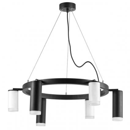 Подвесная люстра Lightstar Rullo (571016+214487-3+214436-3+202430-6) LR0168733630 в современном стиле, цвет черный