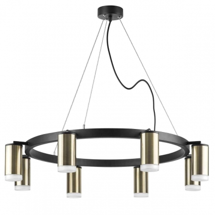 Подвесная люстра Lightstar Rullo (571018+214431-8+202430-8) LR0183180 в современном стиле, цвет бронза