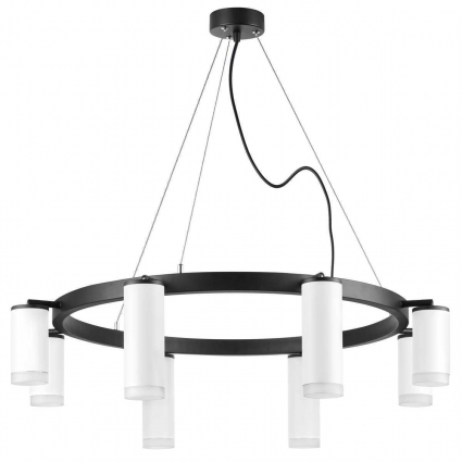 Подвесная люстра Lightstar Rullo (571018+214436-4+214486-4+202430-8) LR0188643640 в современном стиле, цвет белый