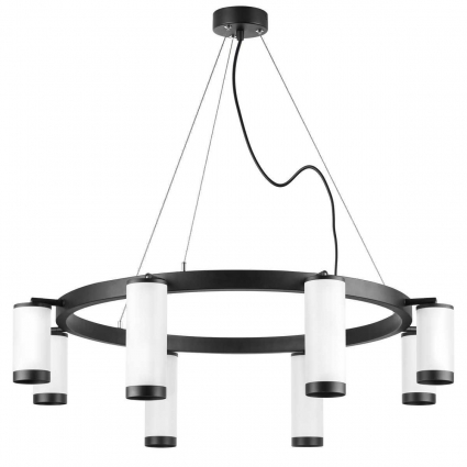 Подвесная люстра Lightstar Rullo (571018+214436-4+214486-4+203437-8) LR01886436440 в современном стиле, цвет белый
