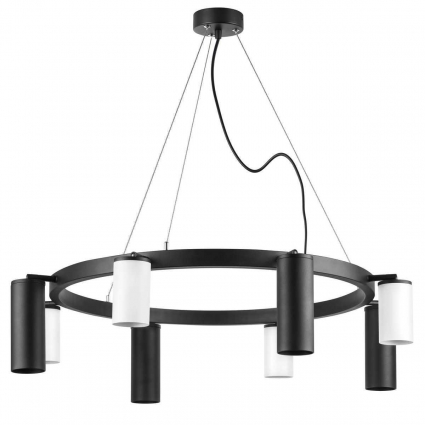 Подвесная люстра Lightstar Rullo (571018+214436-4+214487-4) LR018364874 в современном стиле, цвет черный