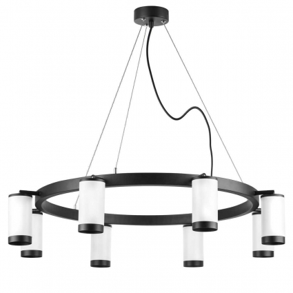 Подвесная люстра Lightstar Rullo (571018+214436-8+203437-8) LR01836837 в современном стиле, цвет белый