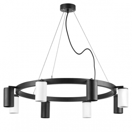 Подвесная люстра Lightstar Rullo (571018+214437-4+214436-4) LR018374364 в современном стиле, цвет черный