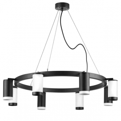 Подвесная люстра Lightstar Rullo (571018+214437-4+214436-4+203437-4+203436-4) LR01837436476 в современном стиле, цвет черный