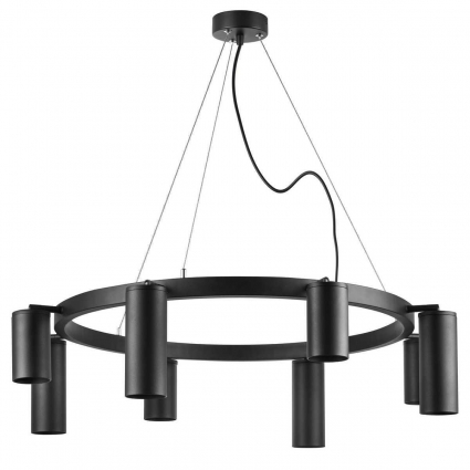Подвесная люстра Lightstar Rullo (571018+214437-4+214487-4) LR018374874 в современном стиле, цвет черный