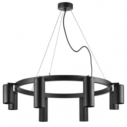 Подвесная люстра Lightstar Rullo (571018+214437-4+214487-4) LR018874374 в современном стиле, цвет черный