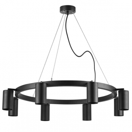 Подвесная люстра Lightstar Rullo (571018+214437-8) LR018378 в современном стиле, цвет черный