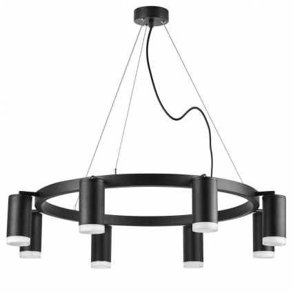 Подвесная люстра Lightstar Rullo (571018+214437-8+202430-8) LR0183780 в современном стиле, цвет черный