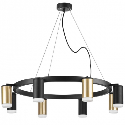 Подвесная люстра Lightstar Rullo (571018+214440-4+214437-4+202430-8) LR0184043740 в современном стиле, цвет черный