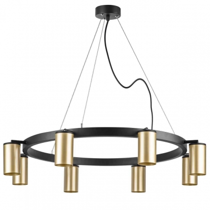 Подвесная люстра Lightstar Rullo (571018+214440-8) LR018408 в современном стиле, цвет золотой