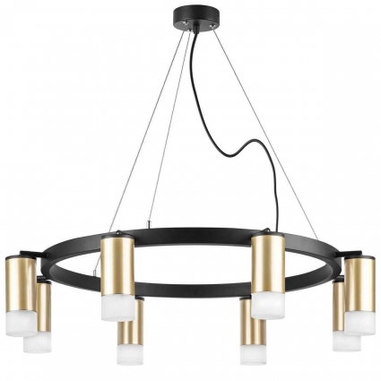 Подвесная люстра Lightstar Rullo (571018+214440-8+202431-8) LR0184081 в современном стиле, цвет золотой