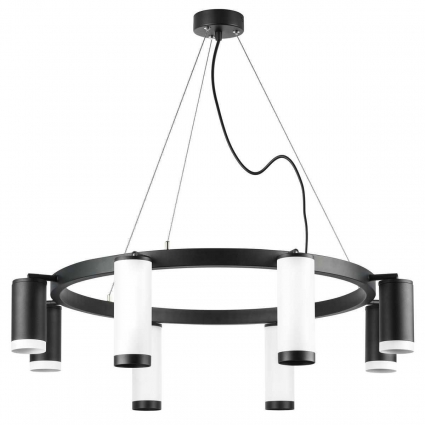 Подвесная люстра Lightstar Rullo (571018+214486-4+214437-4+203436-4+203437-4) LR01886437467 в современном стиле, цвет черный