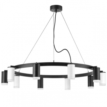Подвесная люстра Lightstar Rullo (571020+214437-5+214436-5+202430-10) LR0203753650 в современном стиле, цвет черный