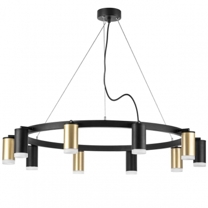 Подвесная люстра Lightstar Rullo (571020+214440-5+214437-5+202430-10) LR0204053750 в современном стиле, цвет черный
