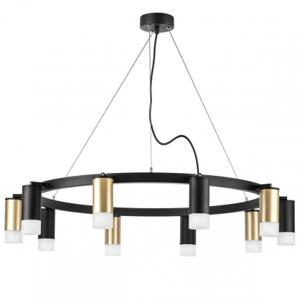 Подвесная люстра Lightstar Rullo (571020+214440-5+214437-5+202431-10) LR0204053751 в современном стиле, цвет черный