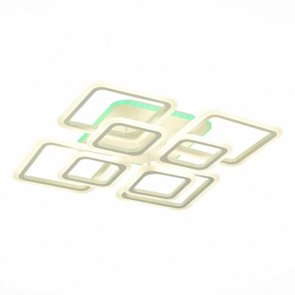 Потолочная светодиодная люстра Evoluce Qutro SLE200452-08RGB в стиле Хай-тек, цвет белый