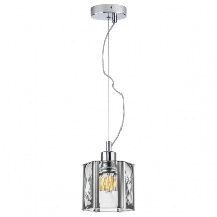 Подвесной светильник Lightstar Limpio 722014 в стиле арт-деко, цвет хром