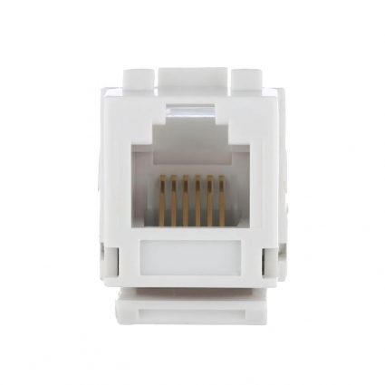Механизм LK Studio розетки компьютерной RJ-45, кат.5е, UTP модуль (8 контактов) LK45 856100-1, цвет белый