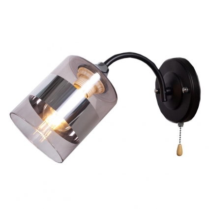 Бра IMEX MD.0877-1-W BK+CH в стиле модерн, цвет черный, мощность 60 Вт
