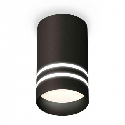 Комплект накладного светильника Ambrella light Techno Spot XS7422022 SBK/FR черный песок/белый матовый (C7422, N7142), в стиле Хай-тек, цвет черный