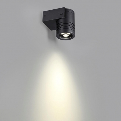 Уличный настенный светодиодный светильник Odeon Light Nature Stima 6648/6WL в современном стиле, цвет черный