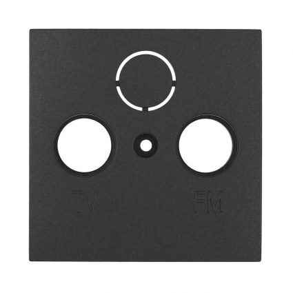 Накладка LK Studio розетки TV+FM+SAT, 2(3) отверстия (черный бархат) LK60 865208-1, цвет черный