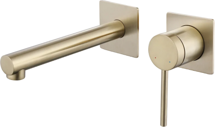 Смеситель для раковины Abber Emotion AF8812G С ВНУТРЕННЕЙ ЧАСТЬЮ, золото, однорычажный, длина излива 18.7 см