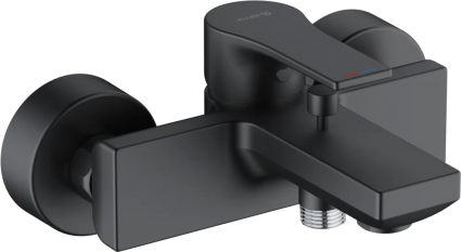 Смеситель для ванны с душем Kludi Zenta SL 486703965 черный матовый, однорычажный, длина излива 14.5 см