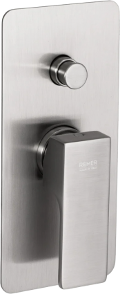 Смеситель для ванны с душем Remer Absolute AU09KBNP никель брашированный, однорычажный, сталь