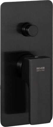 Смеситель для ванны с душем Remer Absolute AU09KBCFP черный брашированный, однорычажный,  в современном стиле