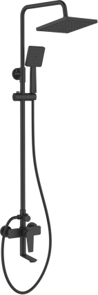 Душевая стойка Tokito Rain TOK-RAI-1014BL черная матовая цвет черный, штанга 167.1 см