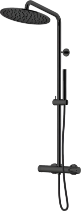 Душевая стойка Gattoni Circle Two 9195/PDNO черная цвет черный, штанга 114 см