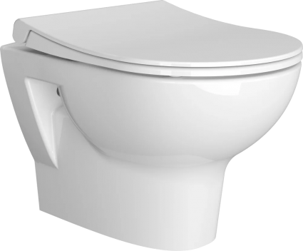 Унитаз подвесной VitrA Zentrum 5795B003-6077 безободковый, с микролифтом, белый, 35.5x50 см