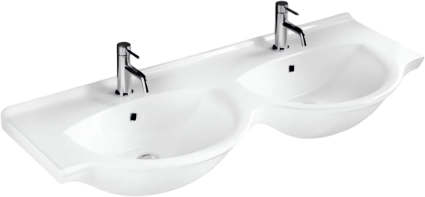 Раковина Hatria Sophie Y0Q501 125 см, белая, цвет белый